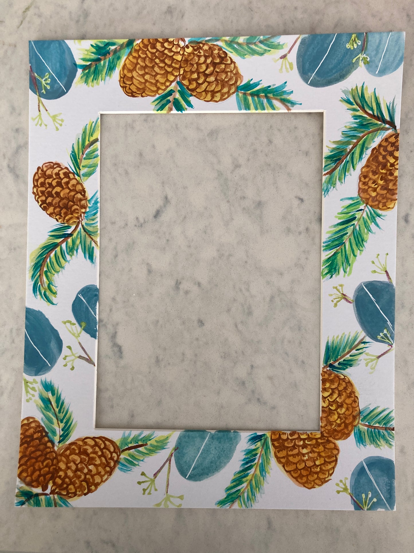 Pine Eucalyptus Mat 8x10 with 5x7 Opening