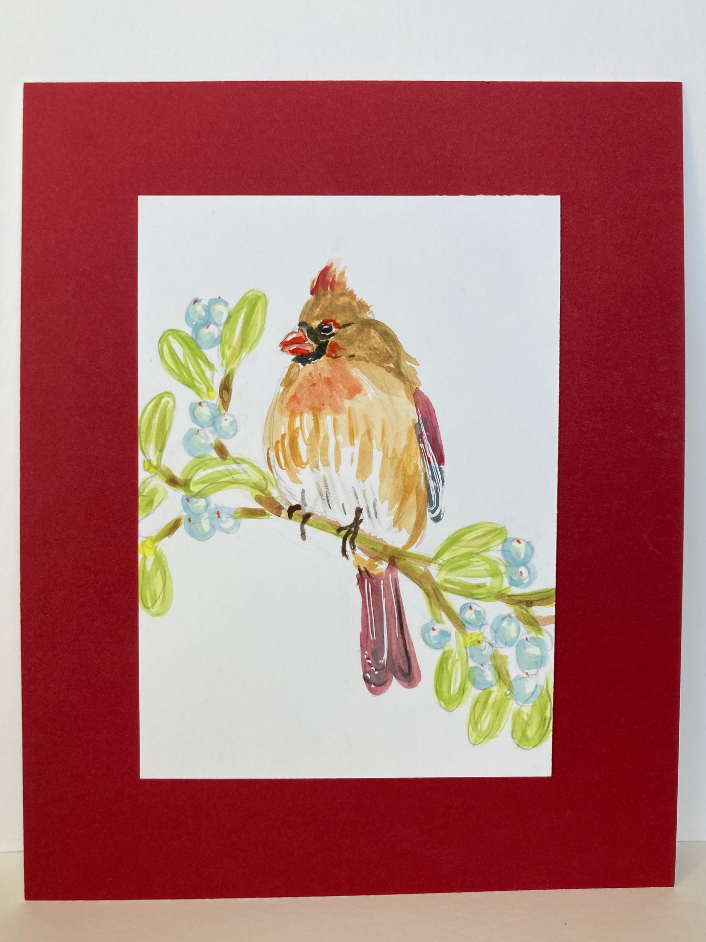 Lady Cardinal Mistletoe