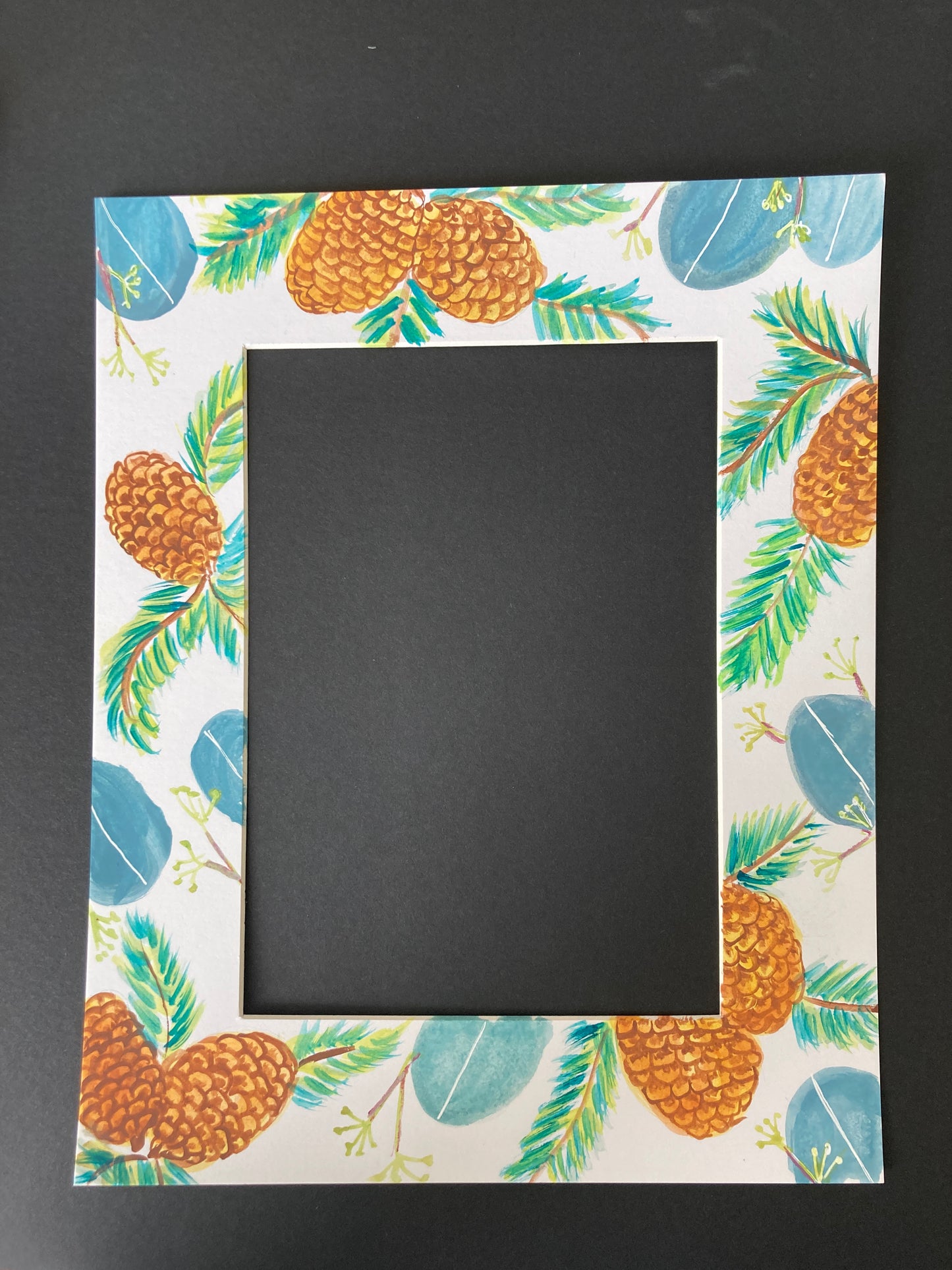 Pine Eucalyptus Mat 8x10 with 5x7 Opening