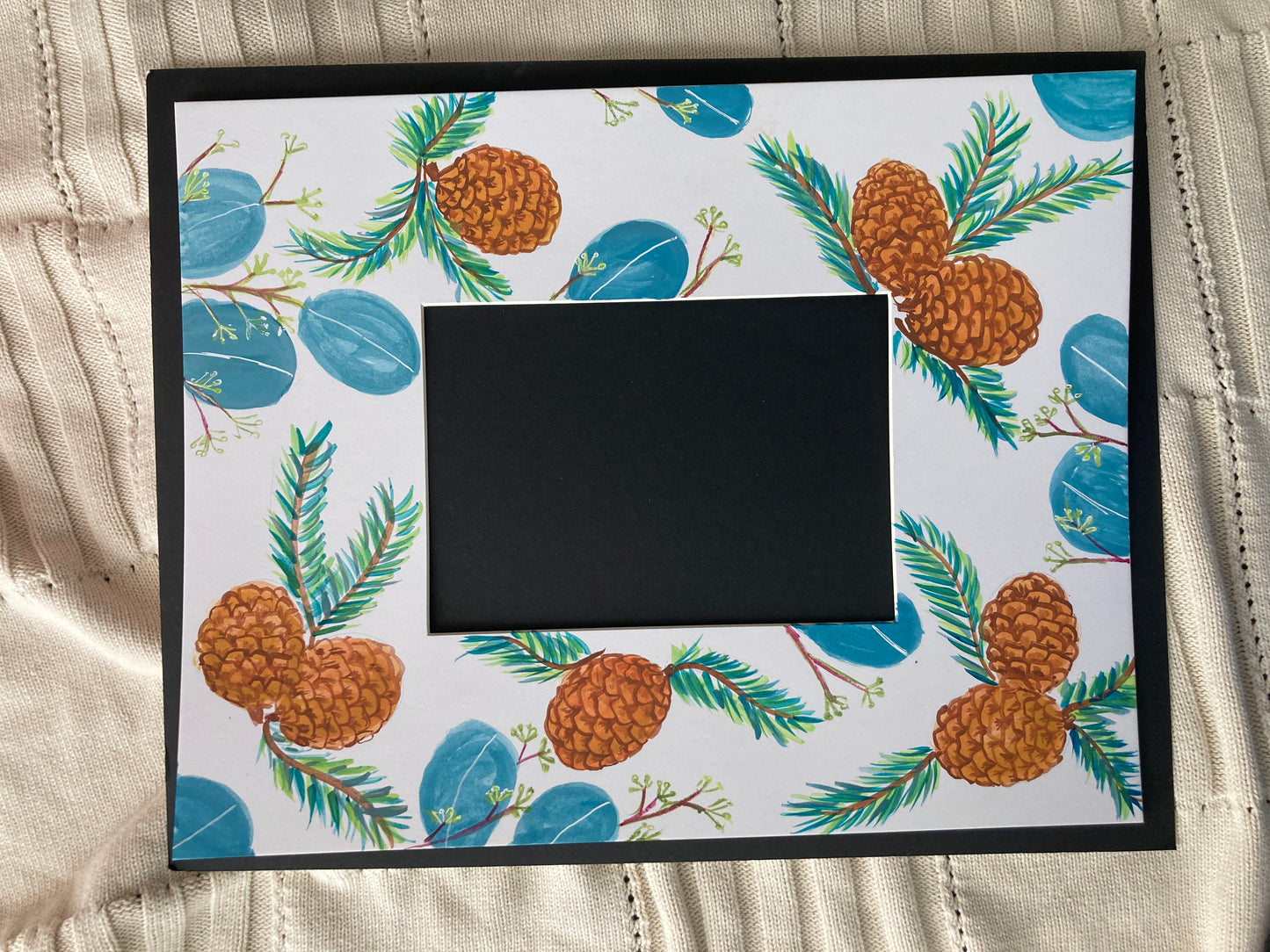 Pine Eucalyptus Mat 11x14 with 5x7 Opening