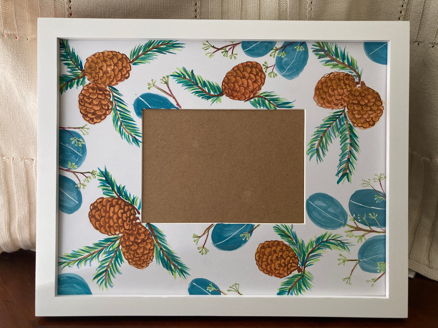 Pine Eucalyptus Mat 11x14 with 5x7 Opening