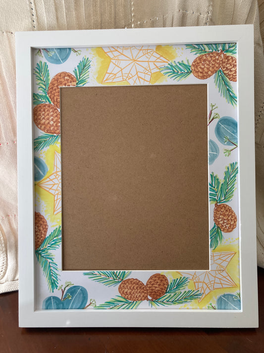 Pine Eucalyptus Star Mat 11x14 with 8x10 Opening